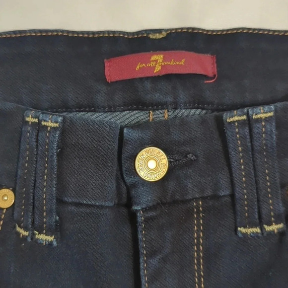 7 For All Mankind High Rise Skinny Jeans, Color Dark Wash Size 26 - Picture 13 of 14